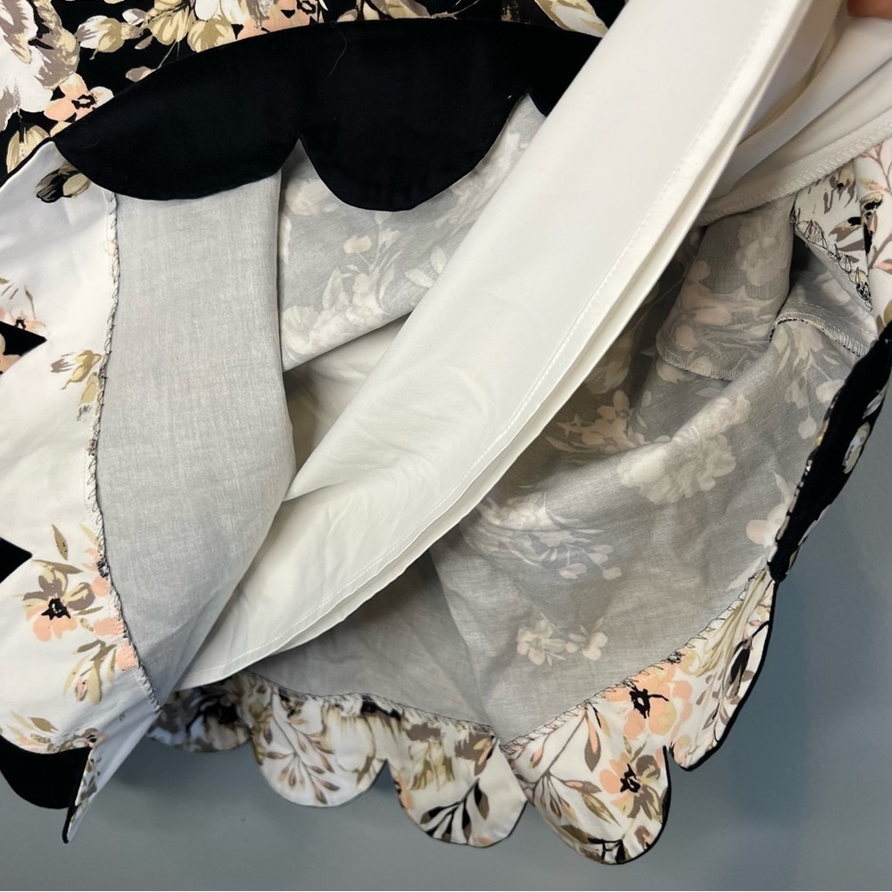 Isaacmizrahi Cap Sleeve fit & Flare Floral Midi Dress White Pocket Sz 6 Lined - Picture 6 of 12
